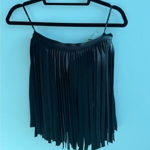 Herve Leger x Forever 21 Black Fringe Mini Skirt